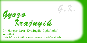 gyozo krajnyik business card